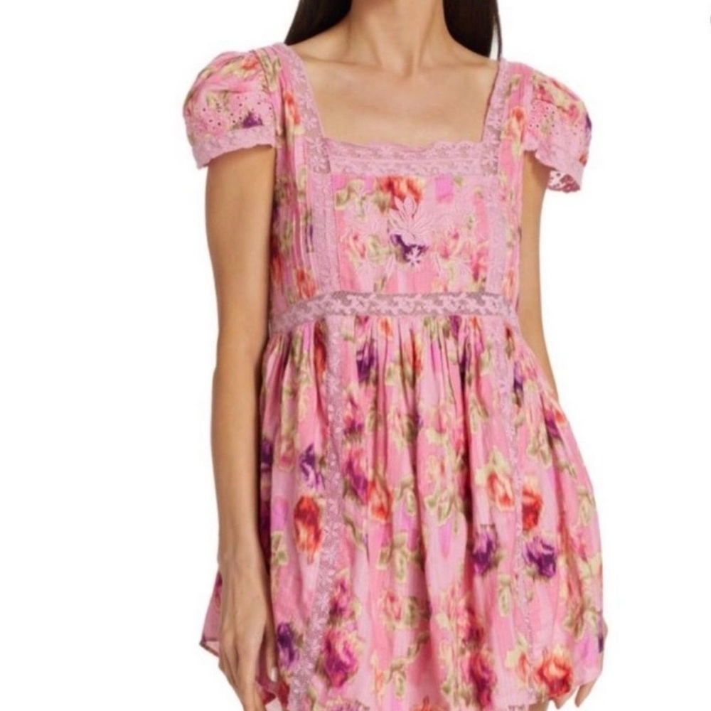 NEW With Tags Loveshack Fancy Nutmeg Dress Wild Pink Rose Size 00